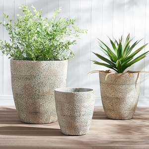 Handcrafted Mango Wood Rustic <b>Planters</b> | Distressed Walnut Finish | Wholesale - Product Image 2