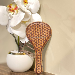 กระจกหนังมือถือหรูหรามีสไตล์ตะวันตกกระจกมีดีไซน์วินเทจเหมาะสำหรับเป็นของขวัญ - Product Image 3