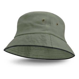 Unisex Solid White <b>Bucket</b> <b>Hat</b> With Black Trim And Eyelets Cotton Fisherman Cap Outdoor Spring Summer Solid Color - Product Image 2
