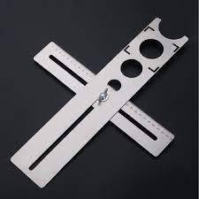 Regla de acero inoxidable de grado industrial, herramienta de posicionamiento de agujeros para azulejos, regla personalizada OEM ODM, lista para enviar a Vietnam - Product Image 2