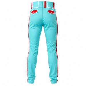 Pantalon de baseball double tricoté pour homme, taille élastique, bas ouvert, impression par sublimation personnalisée, vente en gros OEM, directement de l'usine - Meilleure vente - Product Image 3