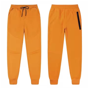 Survêtement orange pour homme, manches longues, couleur unie, fermeture éclair à capuche, respirant, polyester, vêtement d'automne, coupe classique - Product Image 2