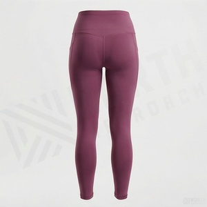 High Waist Full Length <b>Women's</b> <b>Leggings</b> Solid Color Seamless Stretch Knitted Spandex Nylon All Seasons - Product Image 2