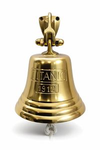 Campana Decorativa Vintage de Aluminio Dorado Titanic 1912, Campana Náutica para Colgar en la Pared, para Hogar, Oficina, Restaurante, Hotel - Product Image 3