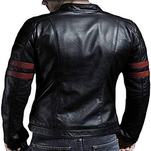 New High Quality Classic Biker Motorcycle Pu Faux <b>Blazer</b> Slim Fit Windproof Black <b>Leather</b> <b>Jacket</b> for Men - Product Image 4