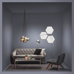 Contemporary Mirror Top <b>Coffee</b> <b>Table</b> Satin Nickel Steel Frame Rectangle Cocktail <b>Table</b> For Hotel Lobby Office Reception Lounge - Product Image 5