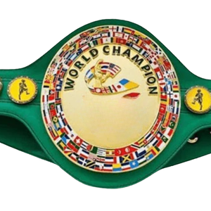 Ceinture de champion du monde, en cuir vert avec motif drapeau, titre de lutte personnalisable, objet de collection de haute qualité - Product Image 2