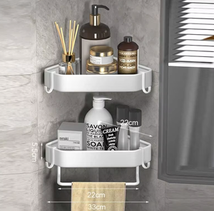 Étagère d'angle murale en alliage d'aluminium pour salle de bain, support de rangement métallique pour douche, organisateur de rangement - Product Image 2