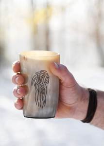 Natural Horn Shot Cup Drinking Tumbler <b>Small</b> Mug Whiskey Beer Cup Bar Drinkware Gift Tableware Vintage Design Handmade - Product Image 6