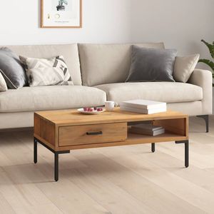 Tavolino in legno massello di pino 35.4 \ "x19.7 \" x13.8 \ "-elegante e resistente - Product Image 1