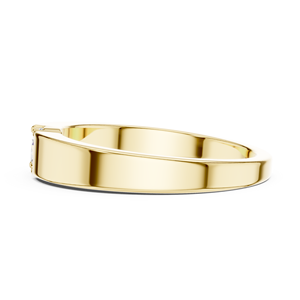 Bague solitaire pour homme en or jaune avec diamant de laboratoire taille brillant rond, design classique de bague de mariage - Product Image 3