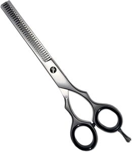 Tijeras profesionales para entresacar cabello, herramienta de corte de acero inoxidable con cuchillas de dientes finos para mezclar capas de cabello y peinar en salones de belleza - Product Image 2
