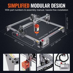 5W Output Laser Engraver 16.1\" X 15.7\" Large Working Area 10000mm/min Movement Speed Compressed Spo Laser <b>Engraving</b> <b>Machine</b> - Product Image 4