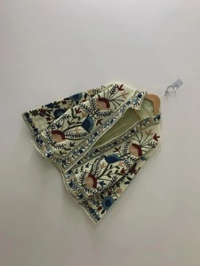 Poncho de Algodón Bordado con Flores Estilo Bohemio, Cuello en V, Manga Larga, Ropa Exterior para Mujer, Estilo Casual de Primavera - Product Image 1