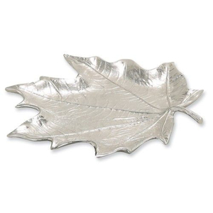 Leaf Shape Metal <b>Decorative</b> <b>Plate</b> Handmade Polished Vintage Style Plant Pattern Food And Snacks Serving Platter - Product Image 2