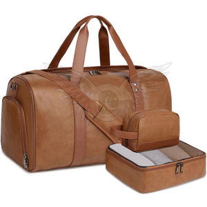 Sac de voyage en cuir pratique avec plusieurs poches, idéal pour les voyages professionnels, les séances de sport et le transport quotidien - Product Image 4