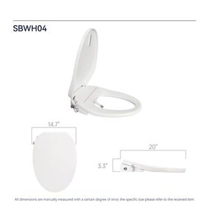 Siège de toilette intelligent électrique à double mode de commande avec siège chauffant réglable, buse de bidet portable, siège de toilette intelligent allongé - Product Image 6