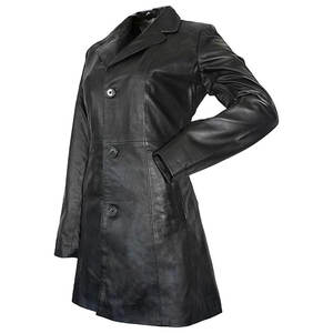 Manteau en cuir véritable respirant, chaud et tendance pour l'hiver, prix de gros, dernière arrivée, design personnalisé, meilleur manteau pour femme - Product Image 4