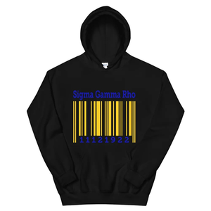 Barcode <b>Black</b> <b>Long</b> <b>Sleeve</b> Round Neck Hoodie Sweatshirt Comfortable Casual Pullover <b>Top</b> Fashion Streetwear Warm Fleece Apparel - Product Image 1