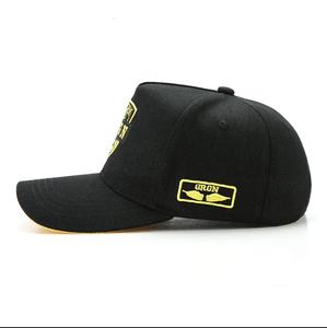 Casquettes de baseball unisexe personnalisées noires à 5 panneaux, bord incurvé de luxe, broderie 3D, sportives, 100 % coton, logo personnalisé – Nouveauté 2026, Vente Flash - Product Image 3