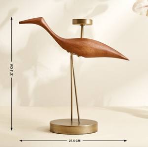 Swan Handcrafted Wooden Bird <b>Tea</b> Light Holder Metal Base Luxury Tabletop Candle <b>Stand</b> Birthday Christmas Easter Home Decoration - Product Image 3