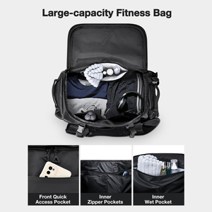 Best Selling Unisex Gym Training Bags with Durable Zipper and Polyester Lining Hot Sale Two Way Carry for Men and Women Gym Bag - Product Image 6