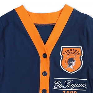 High Quality Unisex Custom Designed Knitted 100% Acrylic <b>Cardigan</b> <b>Sweater</b> Winter Front Logo Greek College - Product Image 2