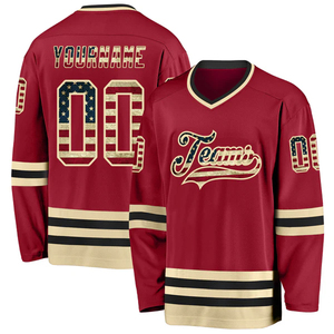 Maillots de hockey sur glace personnalisés, style USA, maillots d'équipe, vêtements de sport à séchage rapide, fabricant - Product Image 2