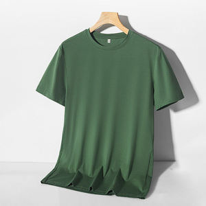 T-shirt Homme Manches Courtes en Soie de Mûrier Glacée de Haute Qualité, Col Rond Personnalisé, Fin et Frais, Style Coréen - Product Image 5