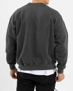 Sweat-shirt col rond épais en molleton 100 % coton personnalisé par le fabricant, style streetwear hiver, avec bordure côtelée et broderie pour homme - Product Image 2