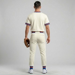 OEM Custom Blank Throwback Men's Baseball Uniform Softball Jersey Set <b>Retro</b> Pullover Sportswear Wholesale - Product Image 2