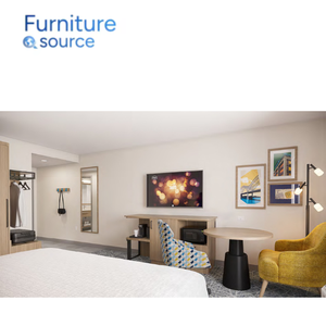 Muebles de Habitación de Hotel Hampton Inn de Alta Calidad, MDF King, Resistentes, OEM ODM, Fábrica de Vietnam, Juego de Dormitorio Moderno y Económico - Product Image 1