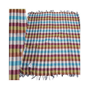 High Quality Custom Men's Double-Faced Check Design Neck <b>Scarf</b> New Model <b>Square</b> Viscose and Cotton <b>Scarf</b> for Autumn Winter - Product Image 1