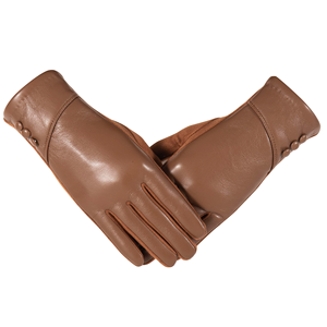 Nouveau Gant en Cuir Tendance pour Femmes – Chaud et Élégant pour l'Hiver – Gants en Cuir Véritable Noirs Personnalisables - Product Image 2