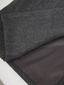 Black <b>Short</b> Knitted Cropped Varsity College Baseball Women's Wool Blend Cowhide Leather Sleeves Streetwear Fashion Outerwear OEM - Product Image 6
