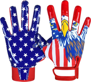 Guantes de Dedo Completo con Bandera de Estados Unidos, Impresión por Sublimación, Poliéster, Unisex, para Deportes al Aire Libre - Product Image 3