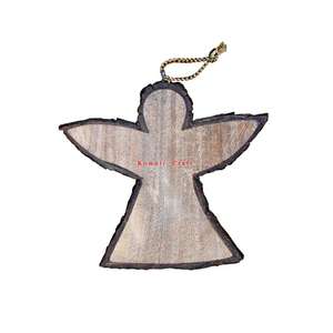 Recortes de madera personalizados para decoraciones de árboles de Navidad hechos a mano y adornos de decoración navideña para estilo rústico festivo para el hogar - Product Image 5