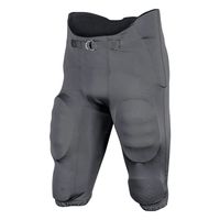 Pantalon de football américain gris foncé en mélange de nylon et de spandex avec rembourrage en mousse haute densité intégré, pour compétition professionnelle
