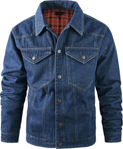 Veste en jean vintage pour homme – Veste en jean délavée élégante pour homme avec fermeture boutonnée classique et coupe décontractée confortable - Product Image 4