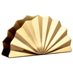 Luxury Gold Metal Fan Fold Napkin <b>Holder</b> Modern Decorative <b>Tissue</b> Organizer Tabletop <b>Kitchen</b> Dining Display Stand - Product Image 1