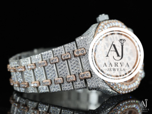 AARVA JEWELS นาฬิกากลไกหรูหรา 42 มม. สแตนเลสสตีลทรงกลม หน้าปัดคริสตัลแซฟไฟร์ หน้าปัดอนาล็อก ETA กลไกแบบพับได้ - Product Image 4