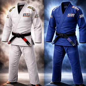 100% Cotton 460g Breathable Quick Dry Embroidery Jiu Jitsu Uniform Gi Kimono for Unisex Adults Martial Arts Wear - Product Image 4