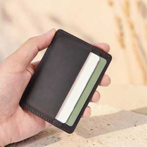 Porte-cartes en cuir véritable avec fermeture éclair, blocage RFID, étui pour cartes de crédit, logo personnalisé, portefeuille de poche LNCR-0033 - Product Image 5