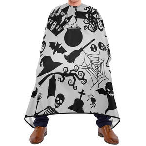 Capa de Barbero para Halloween, de Poliéster Resistente al Agua, Tela Antiestática y Duradera para Cortes de Cabello Diarios - Product Image 2