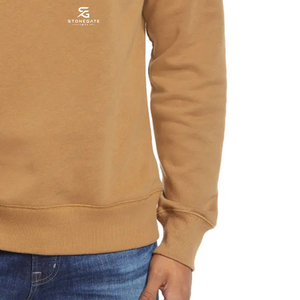 Sweat-shirts pour hommes en coton épais respirant, couleurs personnalisées, couleur unie, logo personnalisé, style décontracté à col rond 2026 - Product Image 6