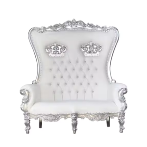 Chaises de trône doubles king size en bois massif, design moderne, mobilier commercial pour événements et mariages - Prix de gros - Product Image 1