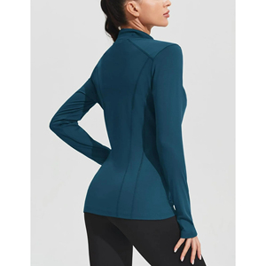 Custom Breathable Spandex/Nylon Plus Size Yoga <b>Top</b> Ladies Fitness Jackets Light Fitness Wear for Training - Product Image 2
