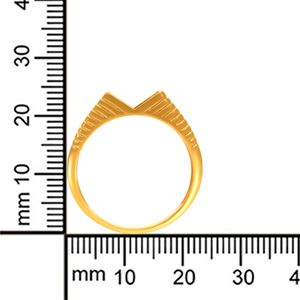 Premium <b>Gold</b> Square Signet <b>Ring</b> With Textured Center Panel And Ribbed Wide Band Luxury Statement Jewelry For <b>Men</b> Wholesale - Product Image 5