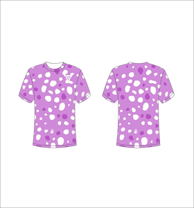 T-shirt personnalisé pour homme en gros, motif à pois violets, tee-shirt graphique de haute qualité, sublimation, imprimé vache, streetwear, t-shirts pour hommes en vrac - Product Image 1