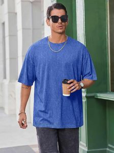 Camiseta Oversize de Streetwear para Hombre, Corte Relajado, Algodón Transpirable, Manga Corta, Hombros Caídos, Cuello Redondo, Casual, Ecológica - Product Image 4